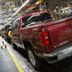 A Chevrolet Silverado Z71 rolls through the assembly line at the General Motors Silao Complex